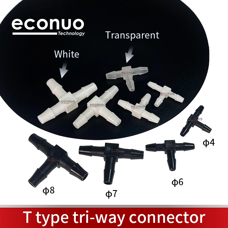 20pcs/Pack Ink Tube Connector T Shape Eco Solvent UV Hose Joint Tube Connecting Pipe For Epson XP600/DX5/DX7 Printer