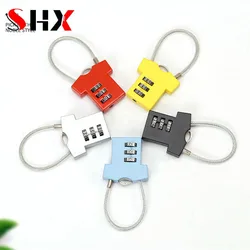 3 Digit Aluminum alloy Password Lock Steel Wire Security Lock Suitcase Luggage Coded Lock Cupboard Cabinet Locker Padlock