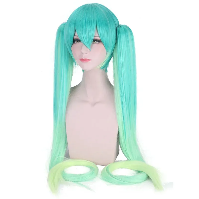 فوكالويد 2017 ميكو سباق 120 سنتيمتر طويل مستقيم أنيمي تأثيري الباروكات الألياف مقاومة للحرارة الشعر الاصطناعية #4