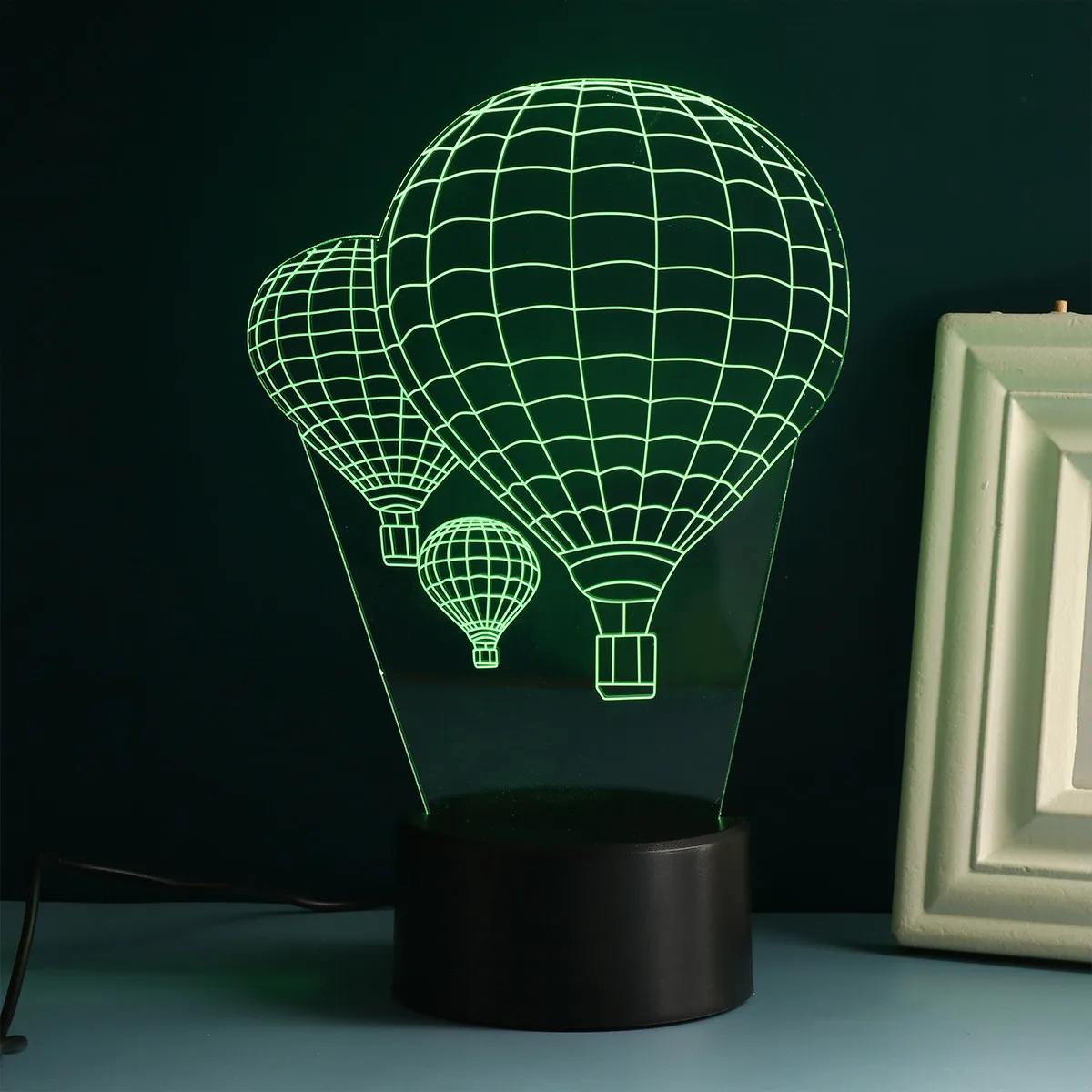 

Hot Air Balloon 3D Night Light LED Decorative Lamp with Touch Control for Bedroom Living Room Cafe Bar