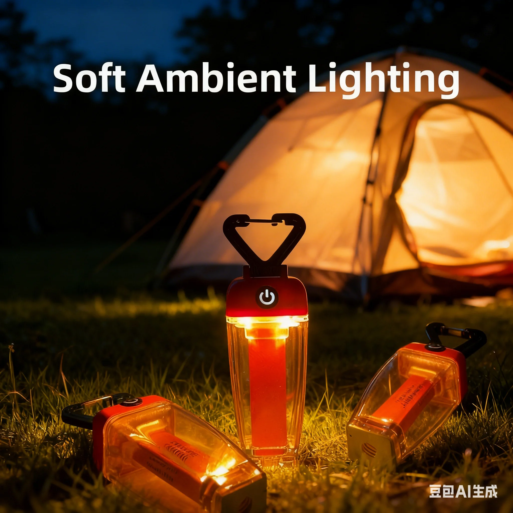 

Carrot-Shaped Camping Lantern 45 Lumen Ambient Warm Light 500mAh USB Rechargeable Portable LED Camping Reading Lamp