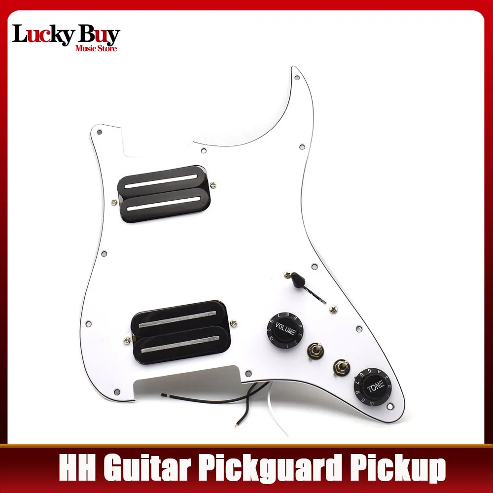 HH 2 Blade Electric Guitar Pickguard Pickup Coil Humbucker Loaded Prewired Pickguard Pickup