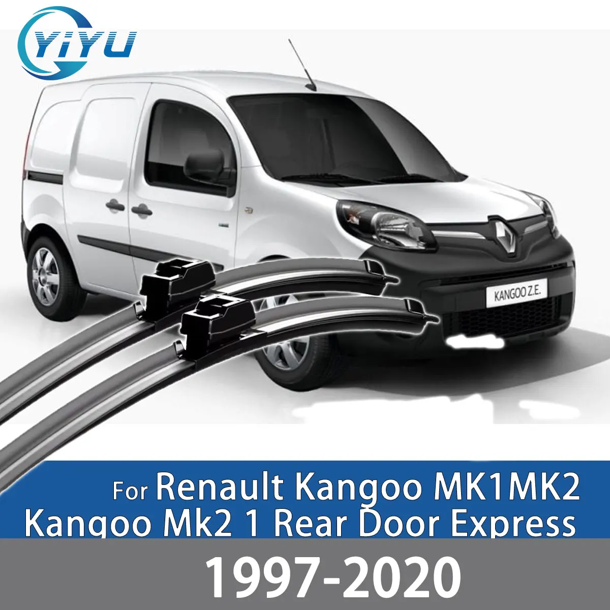 2 uds limpiaparabrisas delantero de coche para Renault Kangoo MK1MK2 Kangoo Mk2 1 puerta trasera Express 1997-2020 accesorios de parabrisas