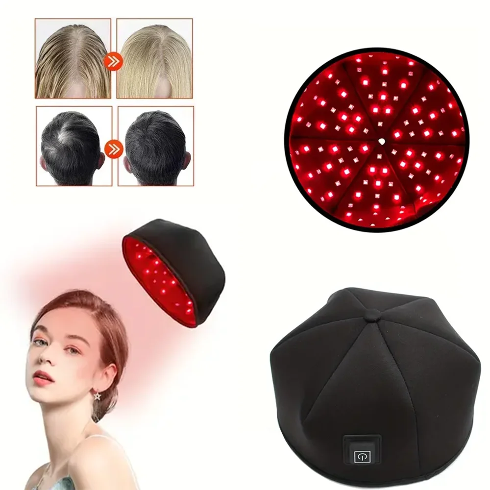 

Infrared Heating Massage Hair Growth Cap LED Red Light Anti Hair Loss Therapy Device Stress Relief Anxiety Relief Head Care Cap