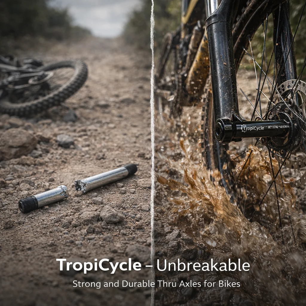 Tropicycle MTB Road Bike Thru Axle Front Fork Shaft Skewers M12x1.0 M12x1.5 12x142/162/174 12x100/110mm Aluminum alloy Bike Axle