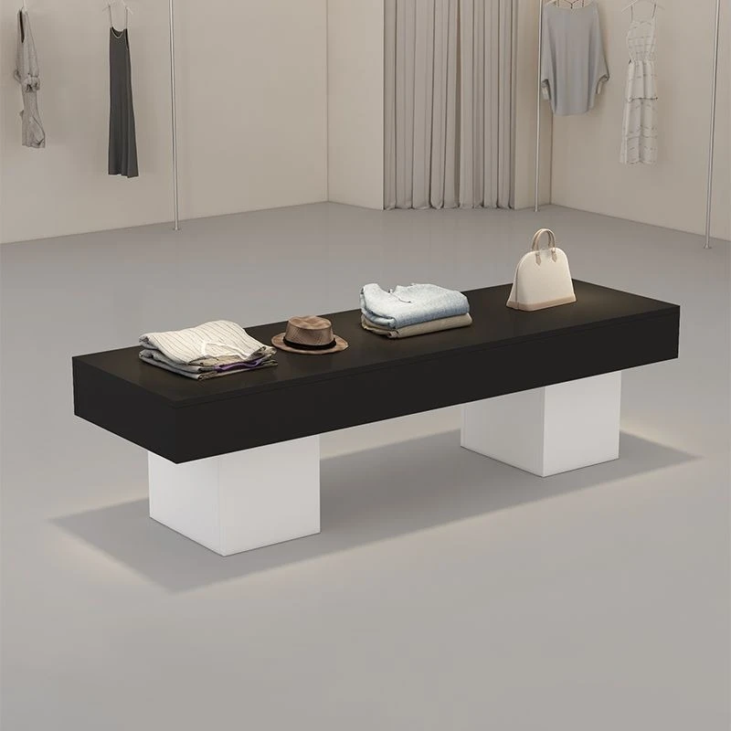 Clothing store Nakajima stand Display table Women's clothing store Simple and modern stone pattern display table