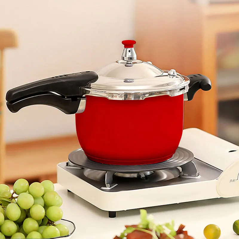 

304 Stainless Steel Pressure Cooker 2L/4L Red Kitchen Pressure Canning Pot Faster Cooking Pot Safety Pressure Release