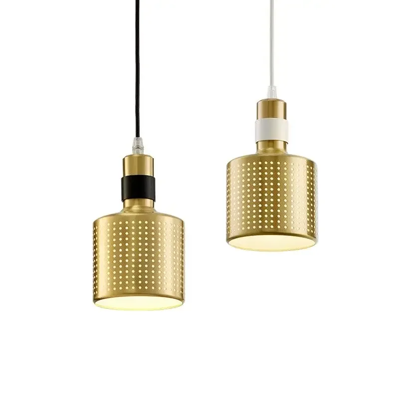 Modern Hollow Brass Pendant Light Fixtures Nordic Gold Hanging Lights for Home Decor Loft Industrial Lamp Suspension Luminaire