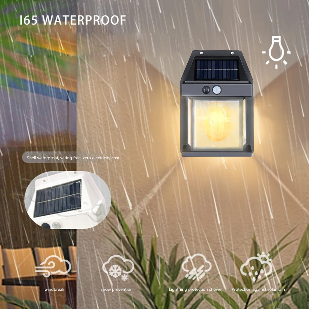 Outdoor Solar Wall Lamp Motion Sensor IP65 Waterproof Garden Wall Light Solar Pathway Lights for Outdoor Villa Garden Courtyard