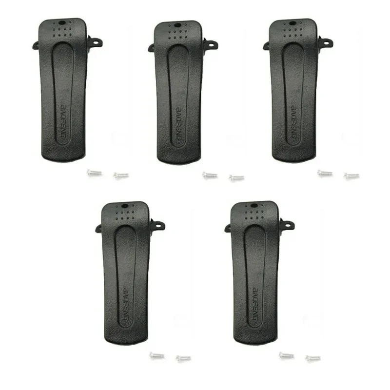 Lot 5pcs Brand New Spare Part Back Belt Clip For Baofeng BF-666S BF-777S BF-888S 2-Way Radio Walkie Talkie with 2pcs Screws