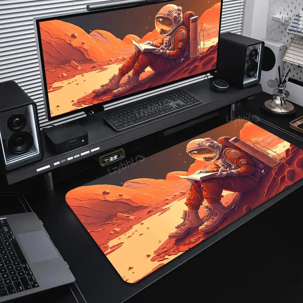 

Anime Space Astronaut Gaming Mouse Pad Non-Slip Rubber Desk Mat Stitched Edge Craftsmanship Office Work & Gaming Desktop Pad