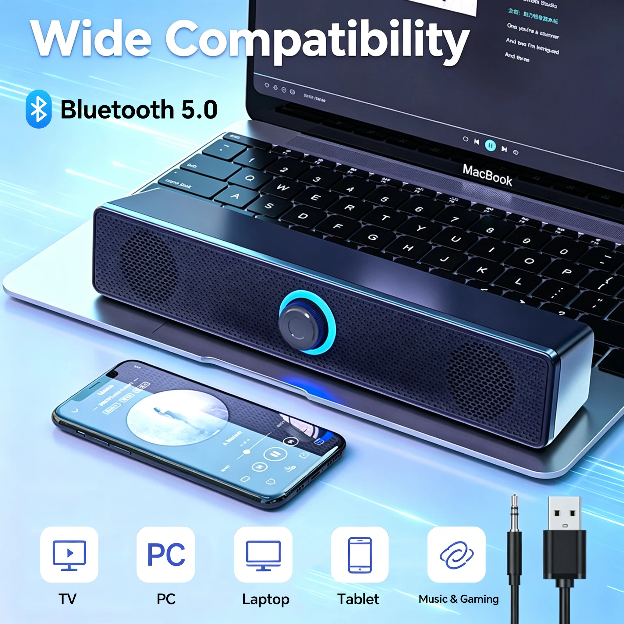 Soundbar Bluetooth Wired Wirel - огляд і ціна Home Cinema Wireless Speakers