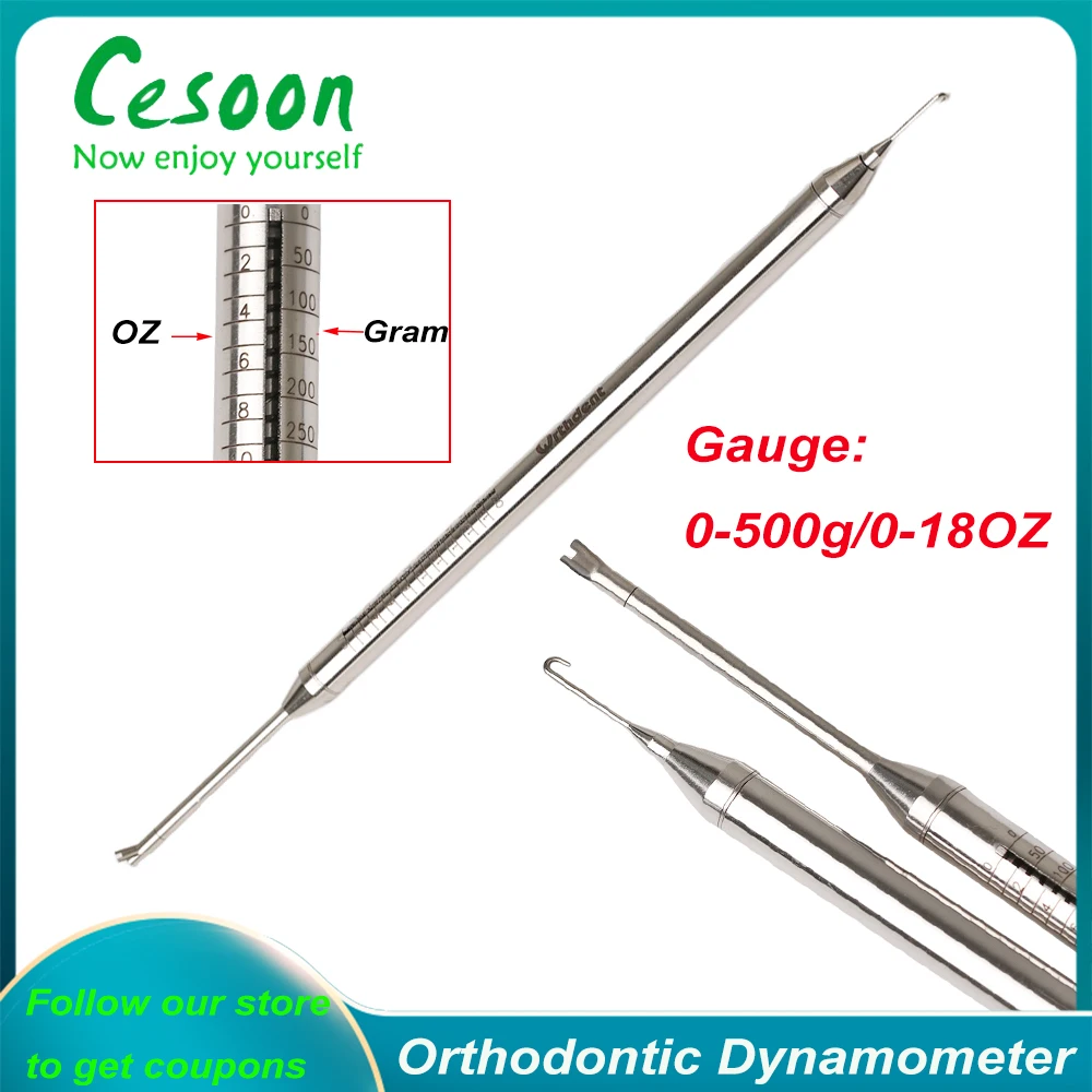 1 Stuks Tandheelkundige Orthodontische Dynamometer Spanning Meter Kracht Orale Meter Elastische Band Beugels Meetinstrument Autoclavable