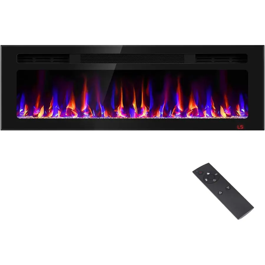 

Inch Electric Fireplace Recessed and Wall Mounted, Fireplace Heater and Linear Fireplace, UltraThin Electric Fireplace, Low Nois