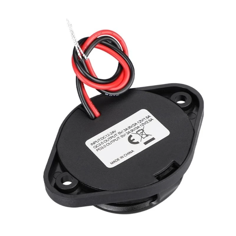 Prise USB Quick Charge3.0 PD18W RVs, chargeurs voiture à sur panneau 12V/24V, couvercle étanche sortie Port