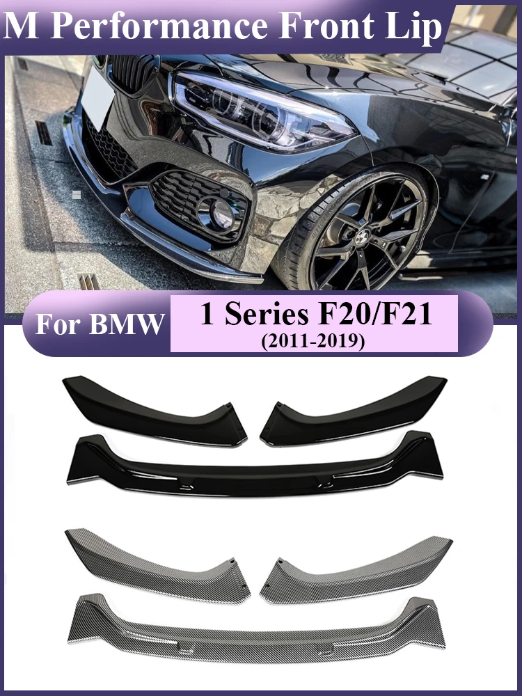 Front Bumper Lip M Tech Guard Cover For BMW 1 Series F20 F21 2011-2019 Front Skirt Spoiler Body Kit Splitter Diffuser M Sport