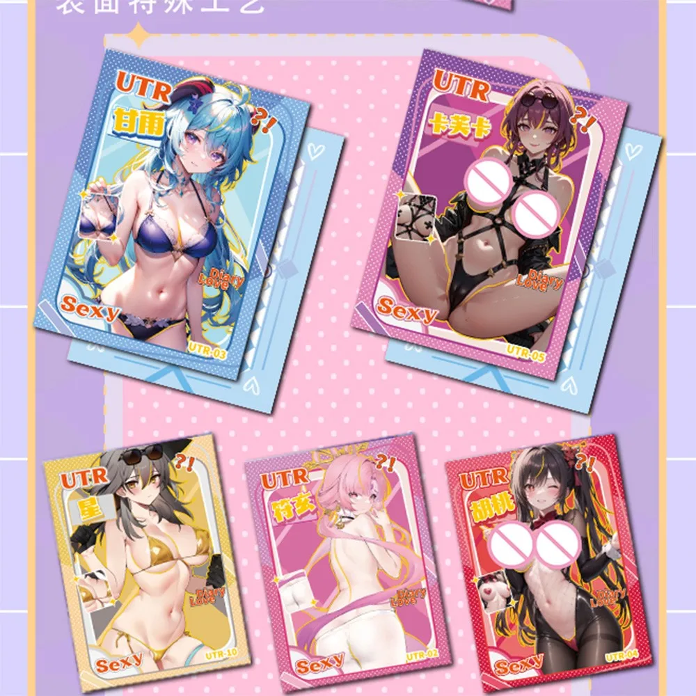 Goddess Story  Collection Cards Anime Love Diary Girls Temperature -changing Card Tcg Booster Box Anime Character Game Board Toy