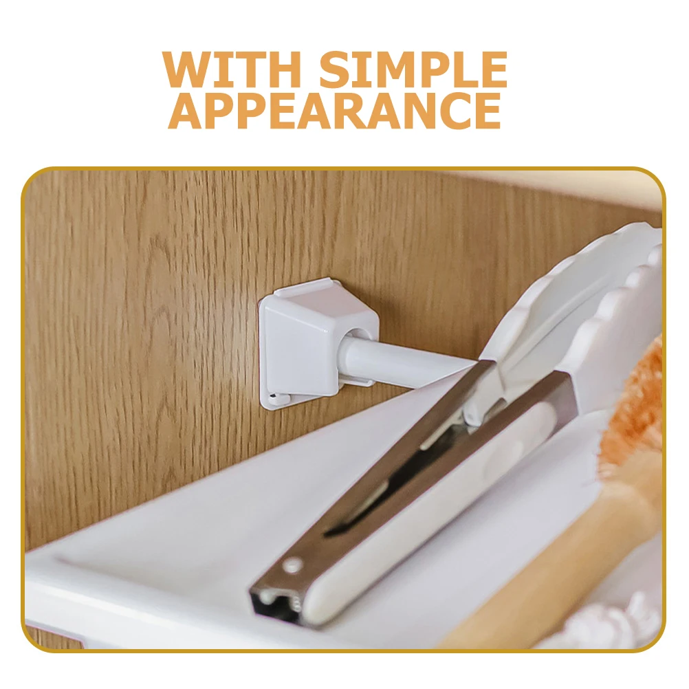 

2pcs Curtain Rod Brackets Heavy Duty Plastic Wall Mount Hardware Support Decorative Drapery Bracket