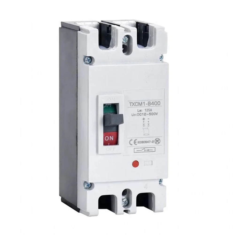DC 500V Circuit Breaker 100A 125A 160A Battery Protector MCCB Solar PV Car Power Short Ciruit Cut Off Circuit Breaker