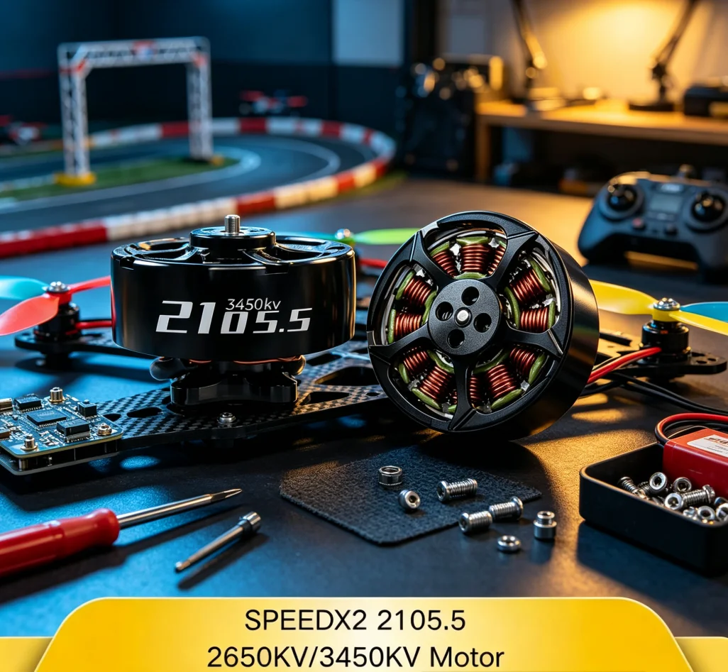 GEPRC SPEEDX2 2105.5 Brushless Motor 3450KV 2650KV 3-4S 1.5mm for 3-5inch Toothpick Mini Long Range Drone - High Performance