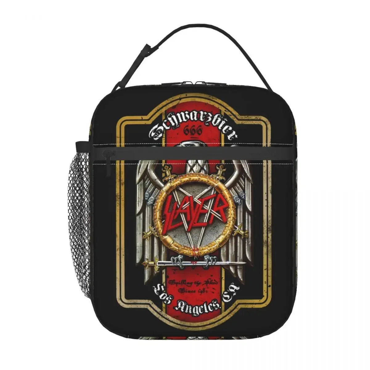 Slayers Beer Label Accessories Insulated Lunch Bag For Work Metal Band Food Storage Bag Leakproof Thermal Cooler Bento Box