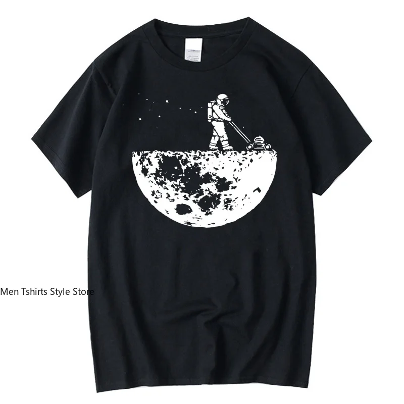 Summer Men T-shirt High Quality 100% Funny Cotton Lunar Cleaner Printing Casual Cool Loose O-neck Male Soft Tshirt Hip Hop Tees