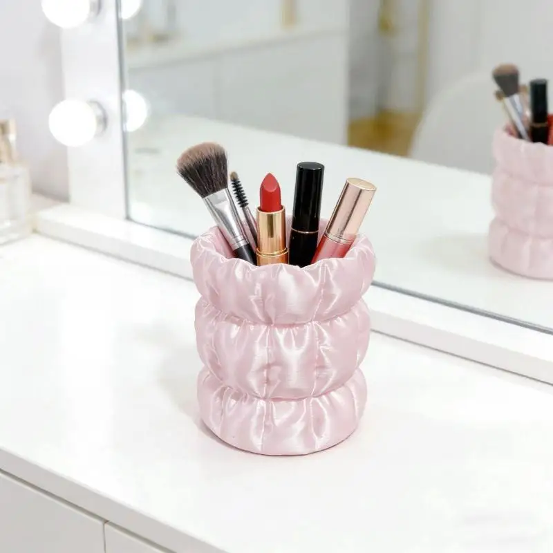 Makeup Brush Storage Holder Dustproof Portable Cosmetic Tool Rack Perfect for Home Travel Makeup Organization view 4