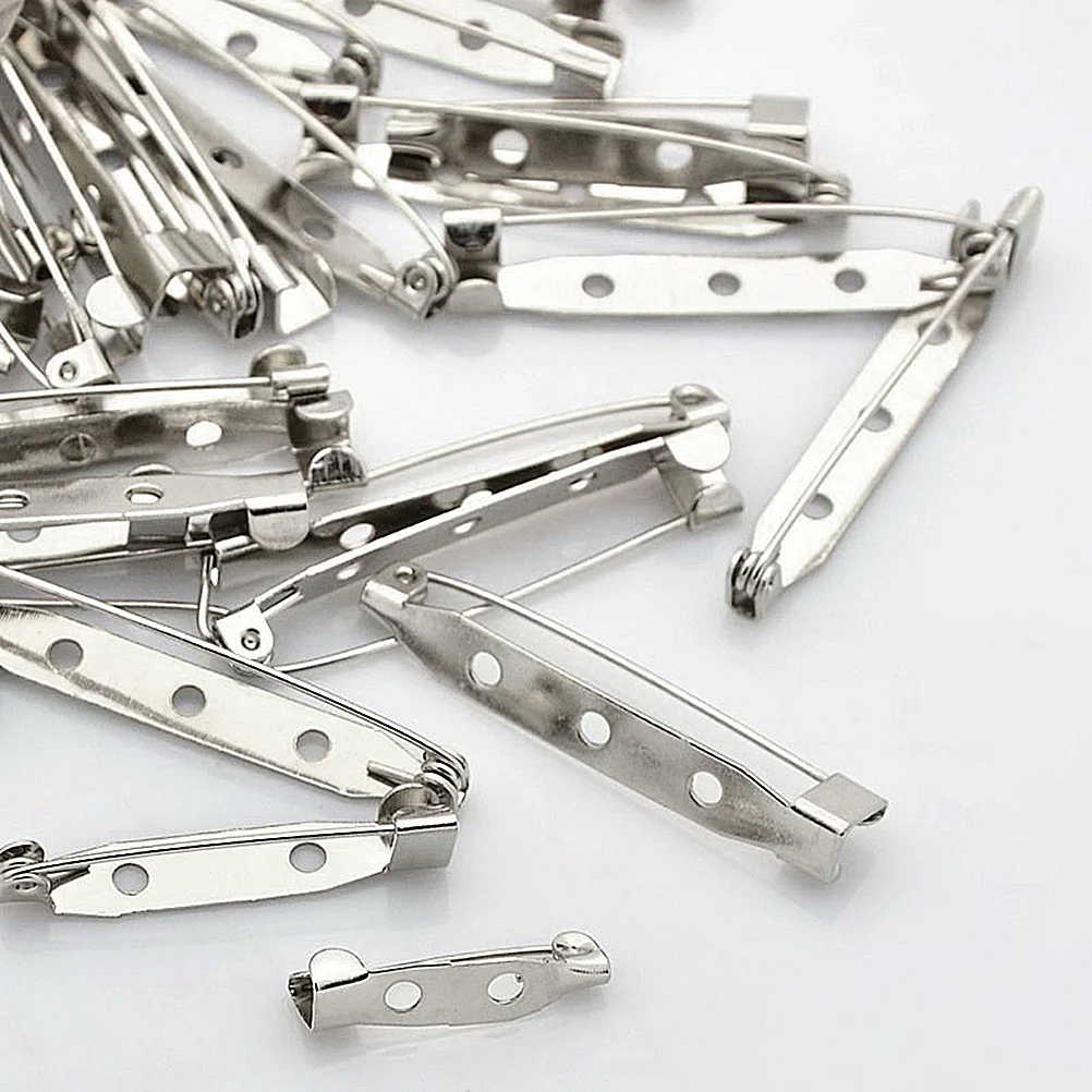 

100pcs Safety Pins Metal Durable Easy-Open Design For Sock Organizer Sewing Crafts Diapers Bulk White Mixed Style