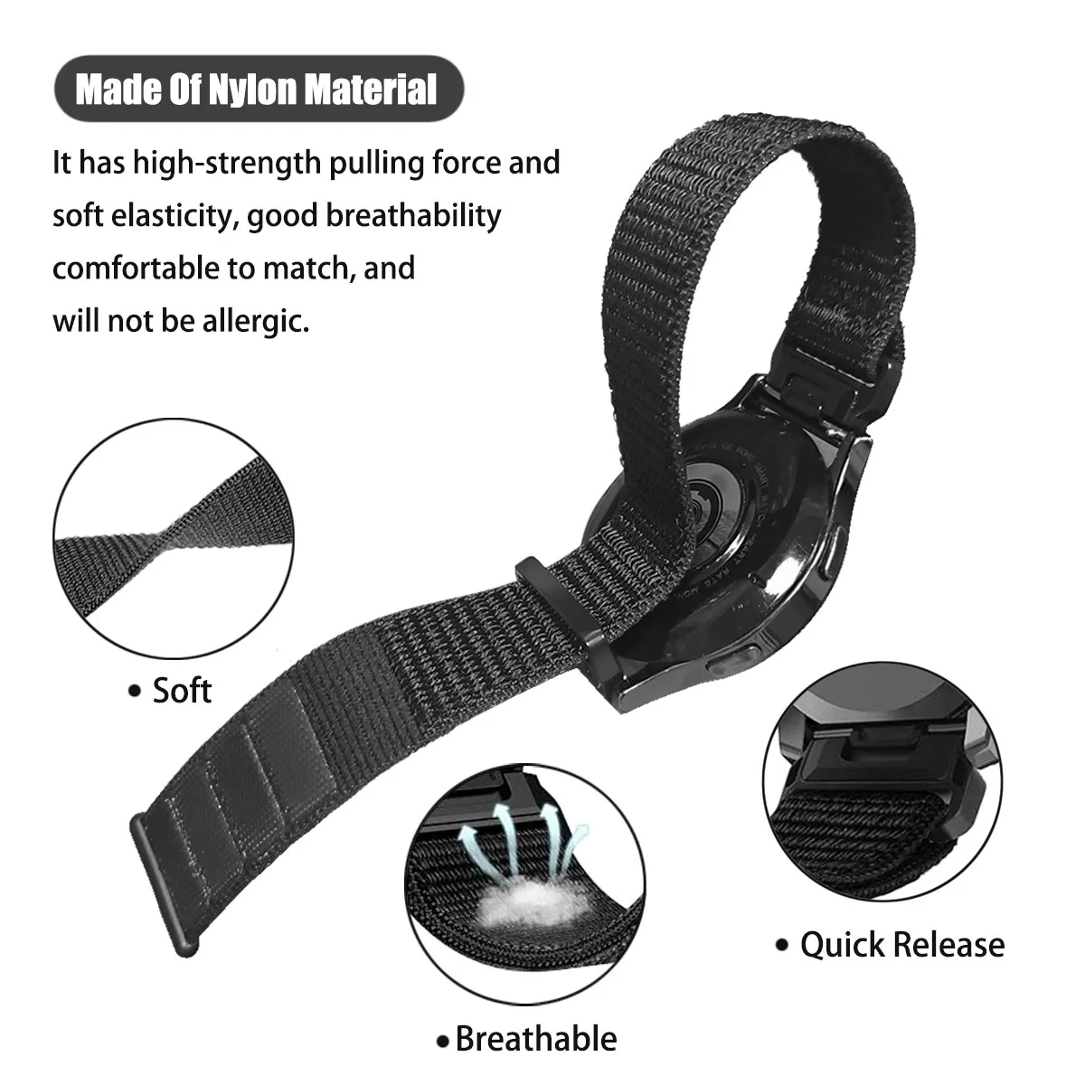 26mm 22mm QuickFit Nylon Watch Band For Garmin Fenix 8 8Pro 7 7X 6 6X 5X/Forerunner 970 965/Enduro 3/Instinct 3 2X Sports Strap view 5