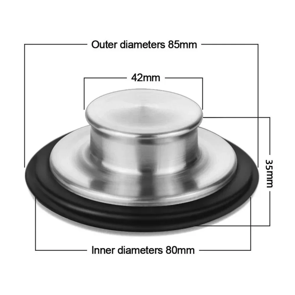 

304 Stainless Steel Sink Drain Cover Garbage Disposal-Plug Anti-Clogging Waste-Plug For Kitchen Waste Disposer Dishwasher