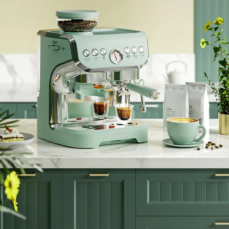 

Home Appliances AC-517ED Coffee Machine Italian Household Instant Grinder Small Full Semi-automatic