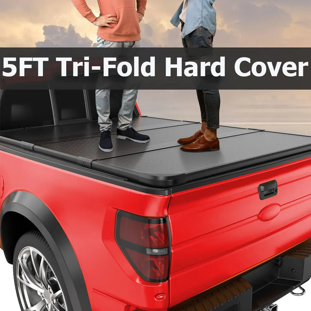 

5FT 3-Fold Hard Tonneau Cover For 2005-2024 Nissan Frontier Bed Tonneau cover R