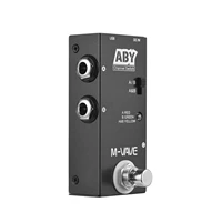 M-VAVE ABY Selector de línea AB Switch Mini Pedal de efecto de guitarra True Bypass Pedal de bajo de guitarra AB Box-Accesorios de interruptor de canal ABY