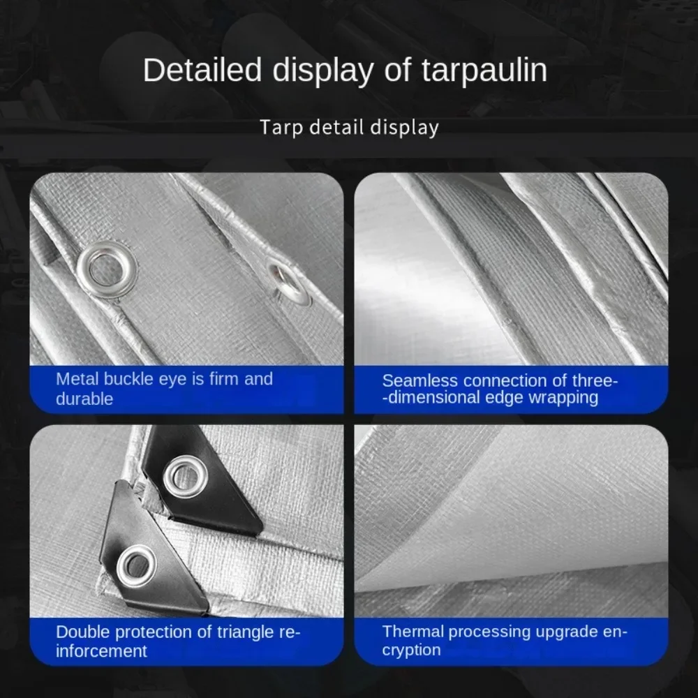 PE Tarpaulin Rainproof Cloth Outdoor Awning Garden Plant Shed Boat Car Truck Canopys Waterproof Shading Sail Pet Dog House Cover