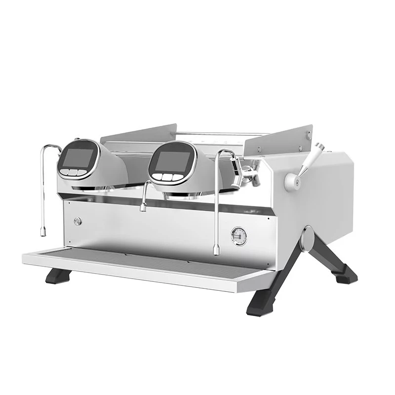 KT3 Commercial Semi-Automatic Espresso Machine, Hollow Style Multi Boiler, Double Group Head for Concentrated Coffee Extraction