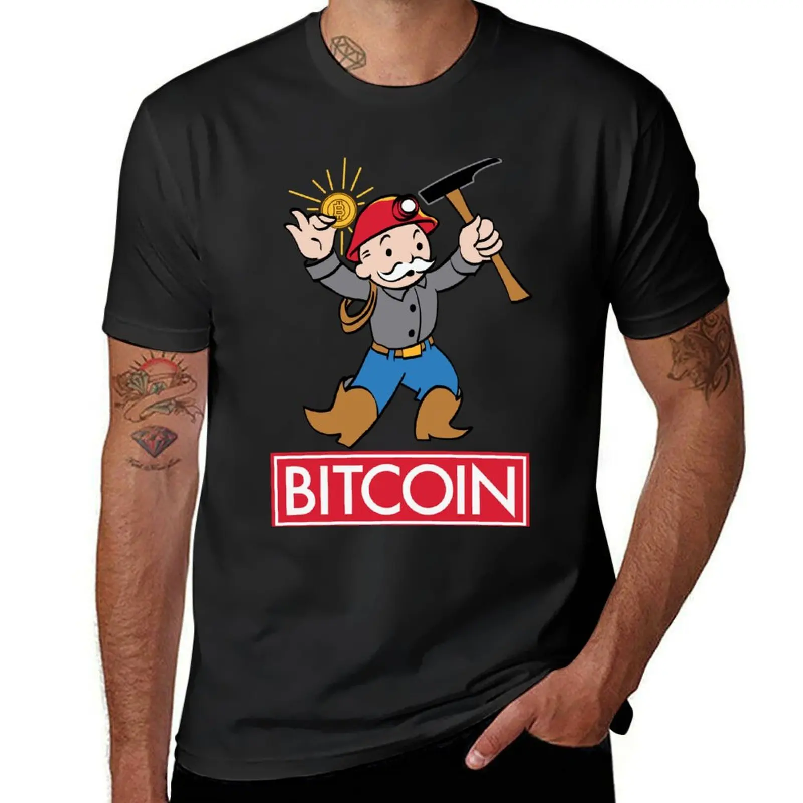 Bitcoin T-Shirt blacks funnys customs korean fashion workout shirts for men