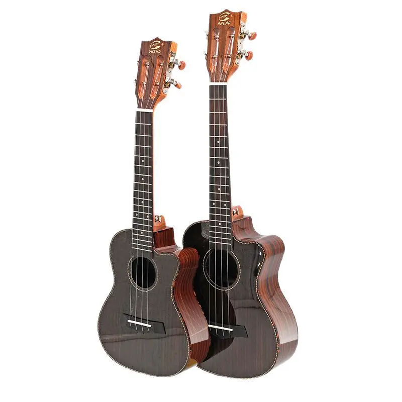 23/ 26inch Rosewood Glossy Cutaway Ukulele Quality Small Guitar Four-String Instrument