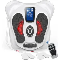 EMS and TENS Foot Massager Electric Stimulator with Heat Pain Relief Foot Circulation Stimulator Massage Machine