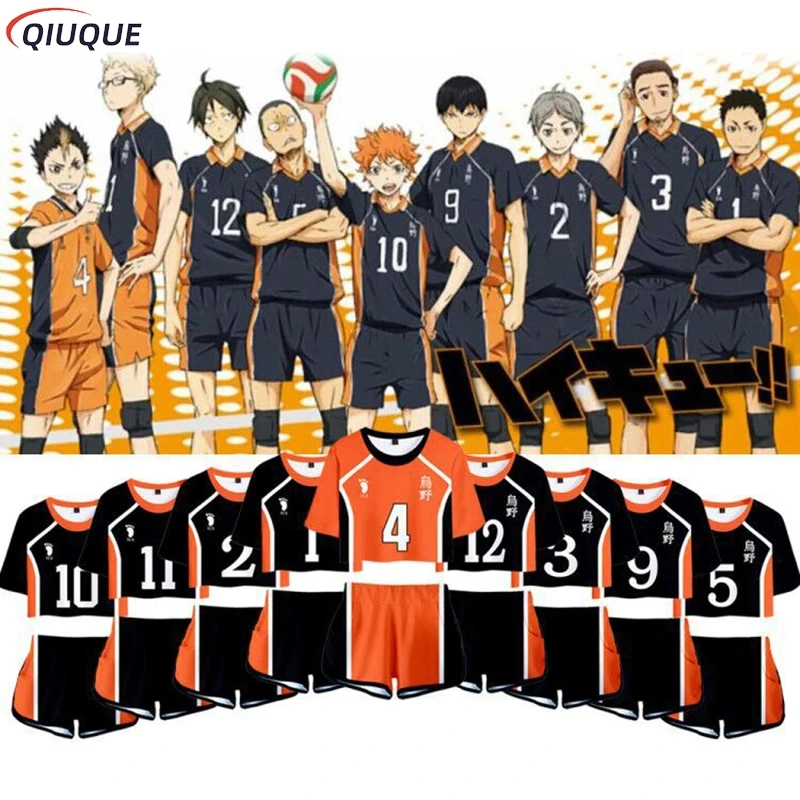 Karasuno Koukou Cosplay Costume Summer Girls Cheerleading Uniform Women Anime Crop Top Short-sleeved T-shirt Shorts view 6
