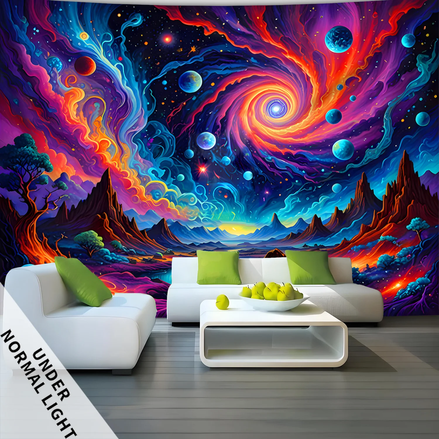 Large Galaxy Nebula Cosmic Space Tapestry Wall Hanging Sci-Fi Universe Backdrop Home Decoration Polyester Art for Bedroom Living