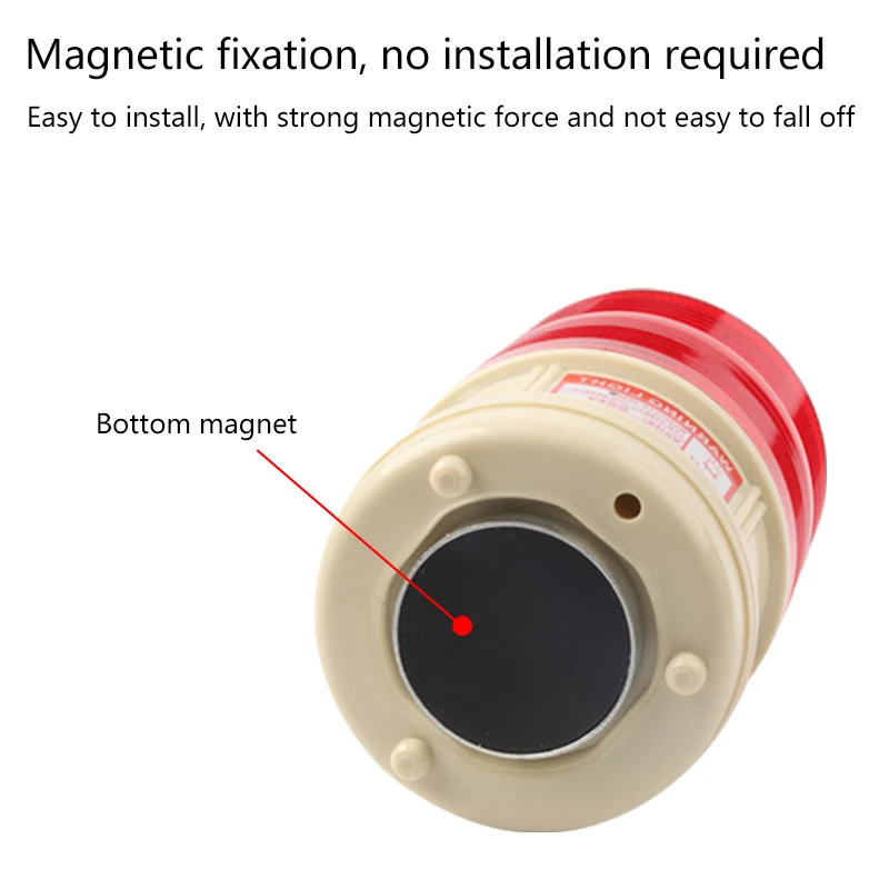 

Portable rechargeable sound and light alarm for dry batteries, magnetic alarm light, vehicle-mounted flash warning light, LTD-50