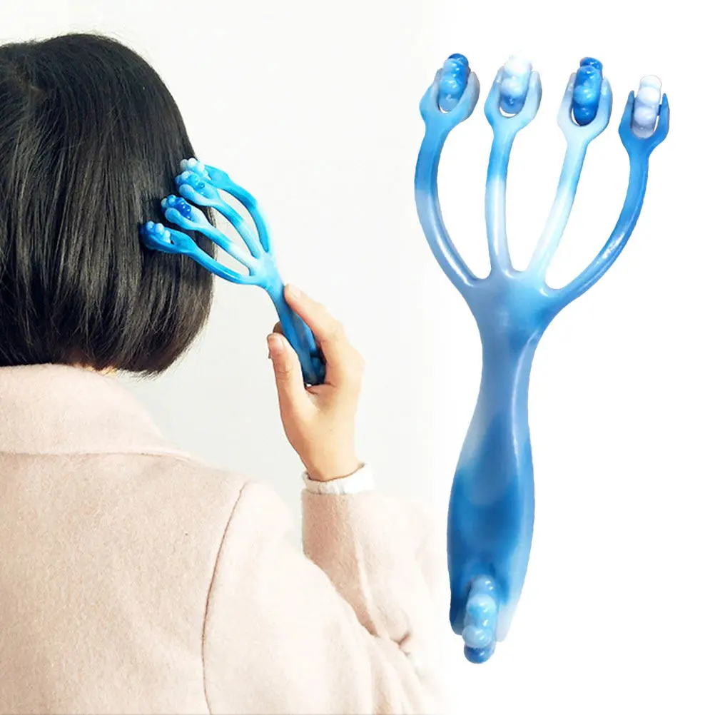 Handheld Four Claws Roller Massager for Neck Head Back Foot Leg Body Relaxing Massage Tool Stimulate Reflection Points view 2