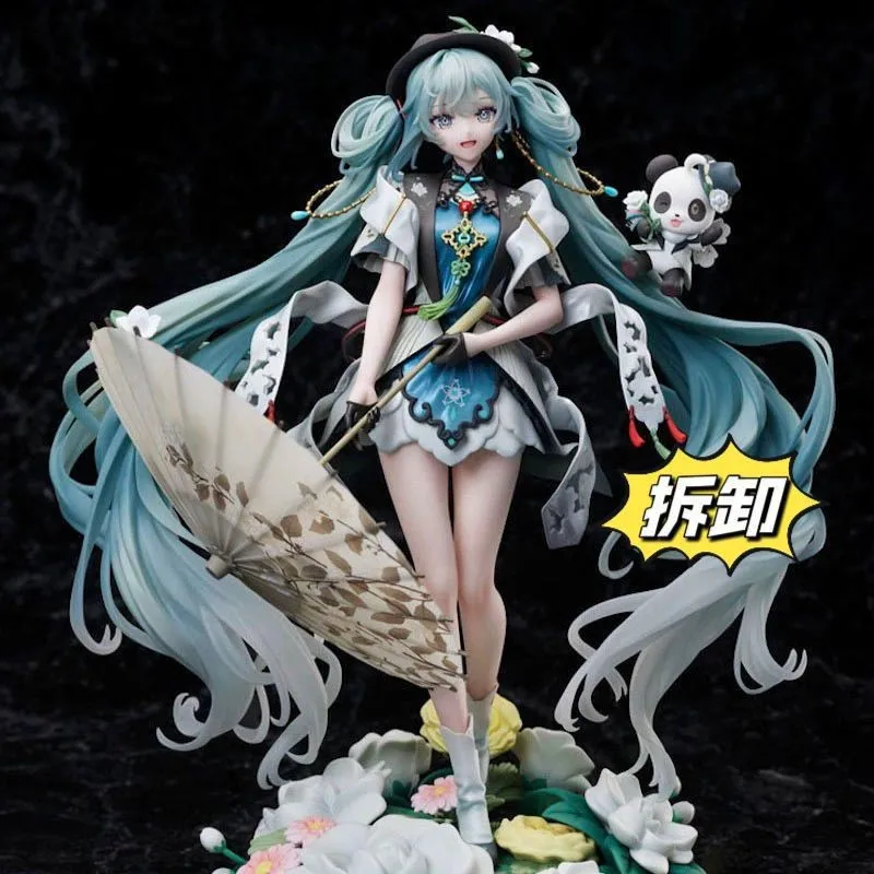

Hatsune Miku Anime Figure Panda Themed Collectible Model Desktop Setup Decoration Home Ornament Ideal Gift For Anime Collectors