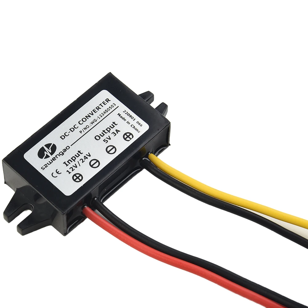 Stable 5V Output DC DC Regulator Accepting 12V or 24V Input with 3A Load Capacity and Comprehensive Safety Protections