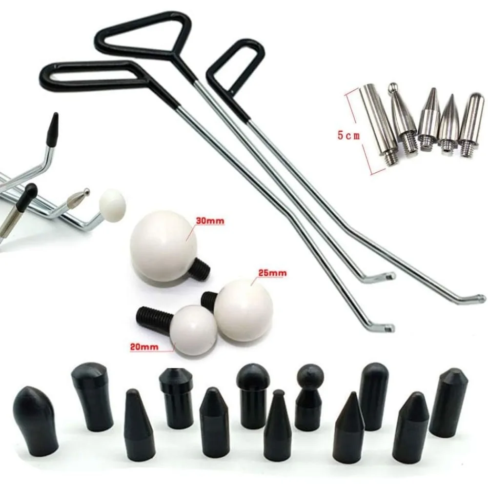 

6-Piece Paintless Dent Repair Kit with Awl Head Rods for Car Hail Dents and Door Dings