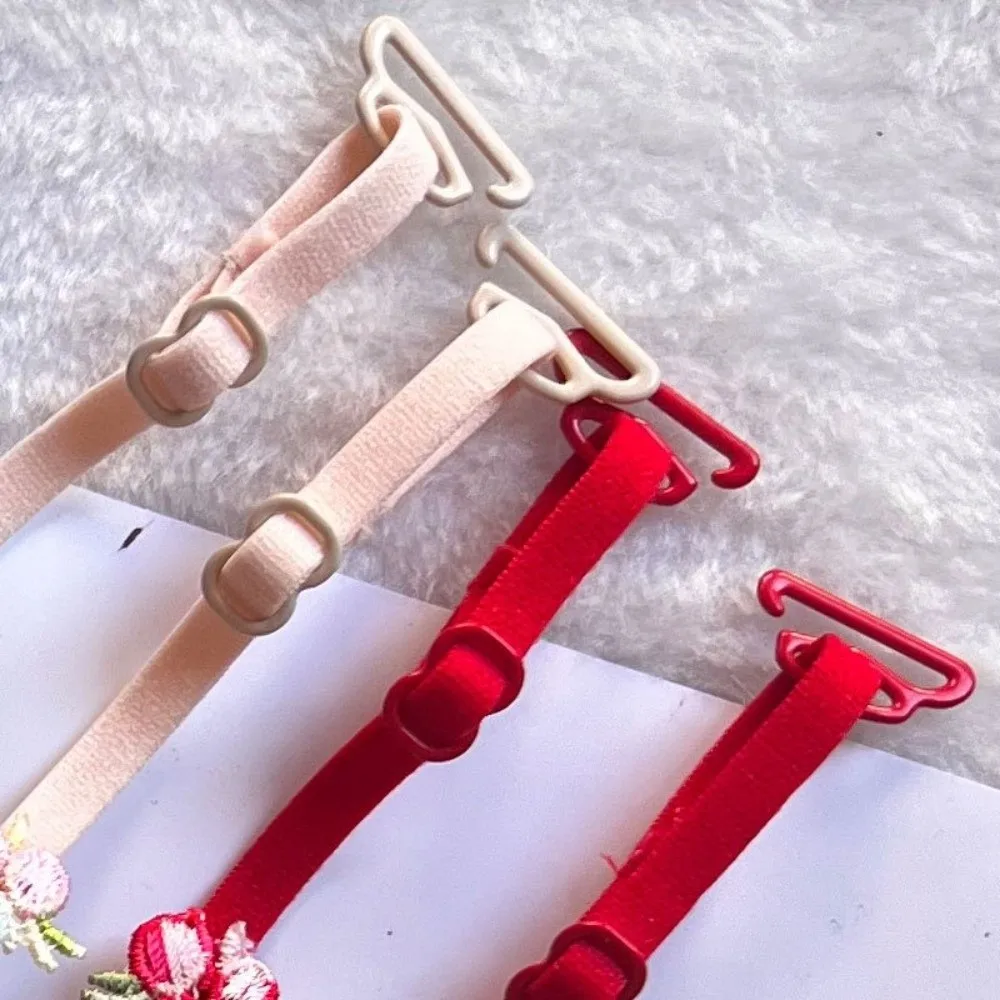 Soft Removable Floral Bra Straps Elastic Anti-slip Lingerie Strap Belt Adjustable Flower Shoulder Straps Wedding Party Dress