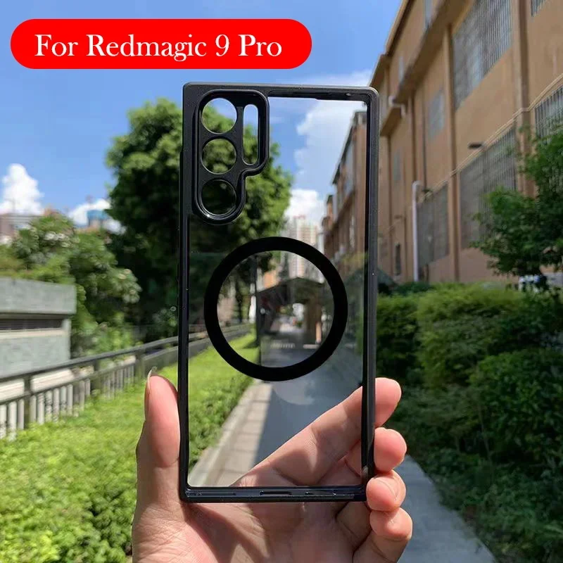حافظة كمبيوتر لتبديد الحرارة لهاتف Nubia Red Magic 9 9S 8 8s 10 Air 10s Pro Plus غطاء تبريد شفاف مضاد للسقوط