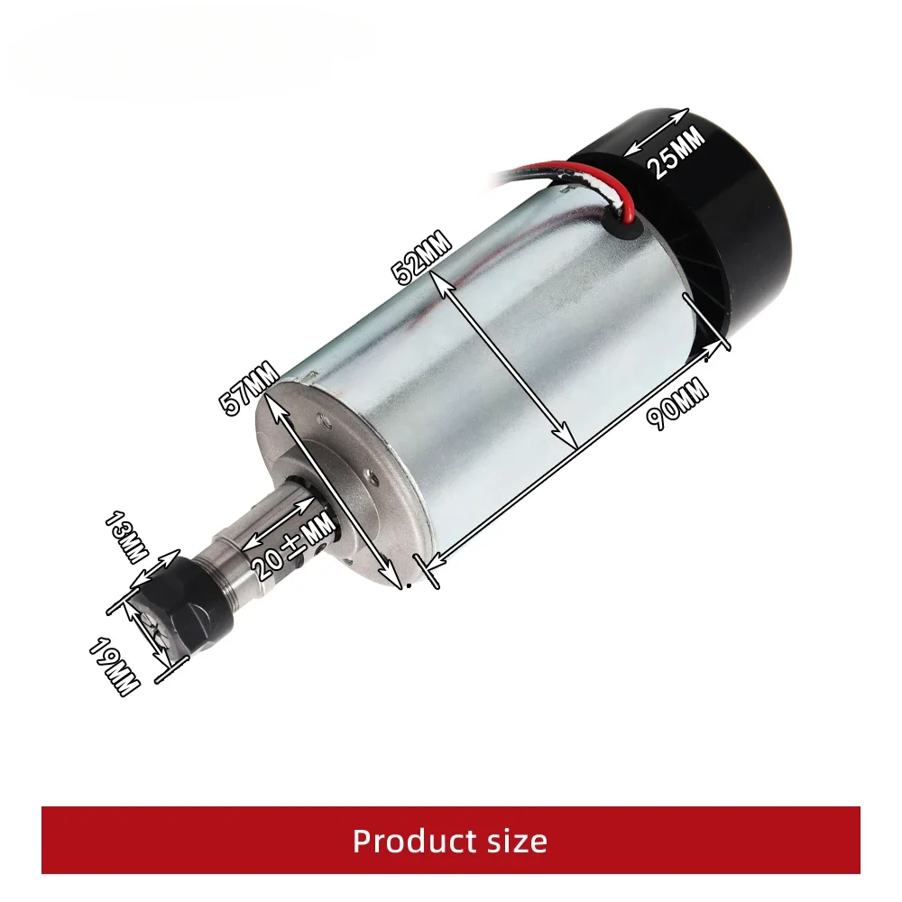 300WMotor Chuck Dc motor 3000-12000rmp CNC milling machine 12-48V Voor Graveren machine 300W dc mini Motor