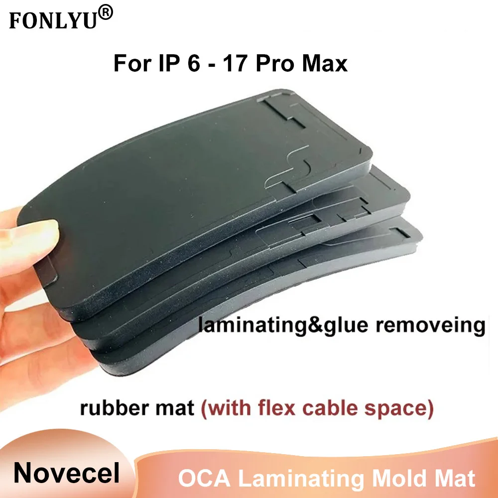 

Black Rubber Pad OCA Laminating Mold Mat LCD Screen Refurbish Mould For iPhone 17 16 13 12pro max X XS Mobile Phone Repair Tools