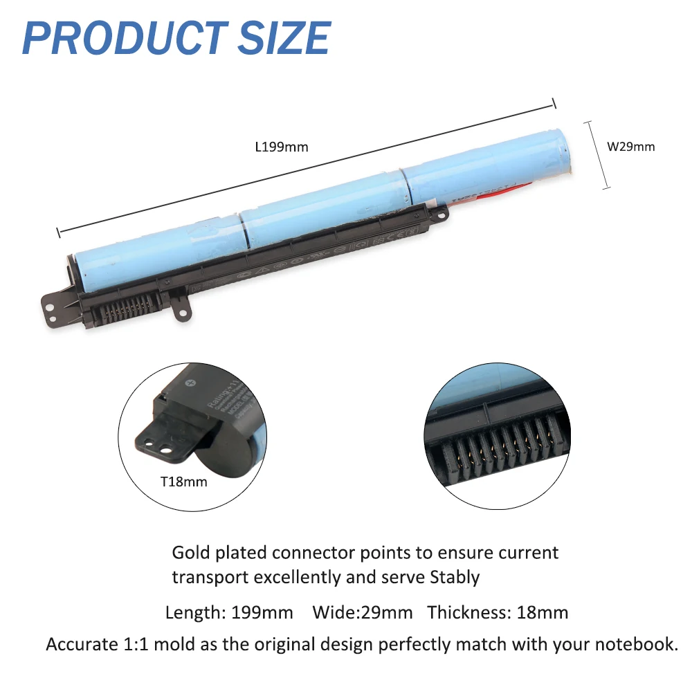 ETESBAY A31N1719 11.1V 33WH  Laptop Battery For Asus X407MA X407UF X407UA X407UB X507MA X507UA X507UF X507UB R507UA R507UB